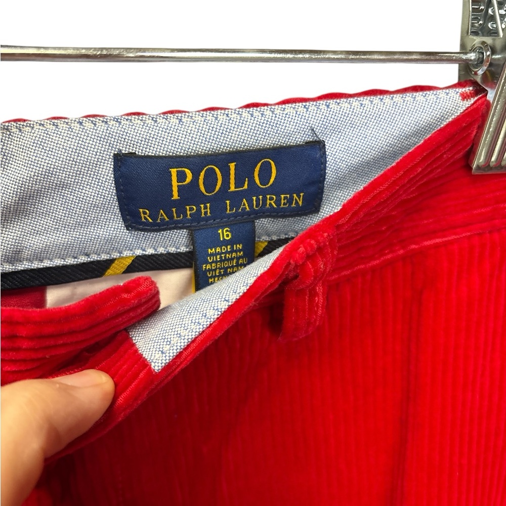 Polo Ralph Lauren Boys Red Corduroy Pants | Youth Size 16 - Picture 3 of 5
